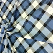 Костюмная клетка голубая