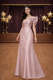 Атлас розовый