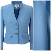 Ткань костюмная однотонная голубая